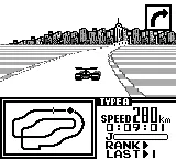 F-1 Race gameplay screenshot on Game Boy