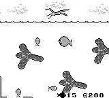 Fish Dude gameplay screenshot on Game Boy
