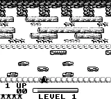Frogger gameplay screenshot on Game Boy