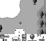 Golf gameplay screenshot on Game Boy