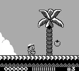 Hudson's Adventure Island gameplay screenshot on Game Boy