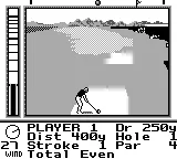 Jack Nicklaus Golf gameplay screenshot on Game Boy