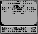 Jeopardy! gameplay screenshot on Game Boy