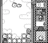 Kirby's Star Stacker gameplay screenshot on Game Boy