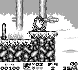 Looney Tunes 2: Tasmanian Devil in Island Chase gameplay screenshot on Game Boy