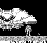 Metroid II: Return of Samus gameplay screenshot on Game Boy