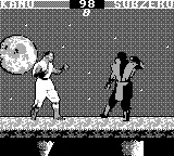 Mortal Kombat gameplay screenshot on Game Boy