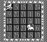 Panel Action Bingo gameplay screenshot on Game Boy