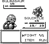 Pokémon Blue gameplay screenshot on Game Boy