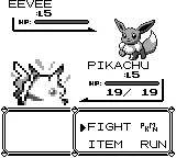Pokémon Yellow gameplay screenshot on Game Boy