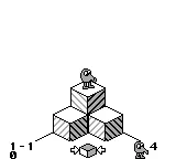 Q-bert for Game Boy gameplay screenshot on Game Boy