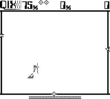 Qix gameplay screenshot on Game Boy