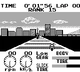 Racing Damashii gameplay screenshot on Game Boy