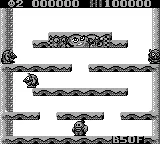 Snow Bros.: Nick and Tom gameplay screenshot on Game Boy