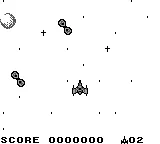 Solar Striker gameplay screenshot on Game Boy