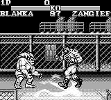 Street Fighter II gameplay screenshot on Game Boy