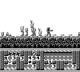 Turrican gameplay screenshot on Game Boy