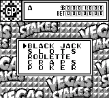 Vegas Stakes gameplay screenshot on Game Boy