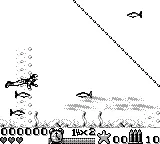 Waterworld gameplay screenshot on Game Boy