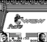 WCW: The Main Event gameplay screenshot on Game Boy