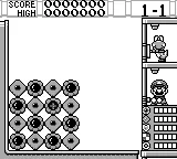 Yoshi's Cookie gameplay screenshot on Game Boy