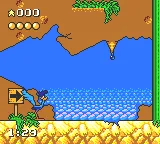 Desert Speedtrap Starring Road Runner and Wile E. Coyote gameplay screenshot on Game Gear