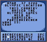 Jeopardy! Sports Edition gameplay screenshot on Game Gear