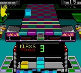 Klax gameplay screenshot on Game Gear