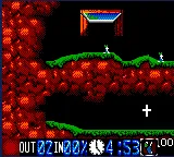 Lemmings gameplay screenshot on Game Gear