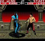 Mortal Kombat II gameplay screenshot on Game Gear