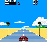 Out Run gameplay screenshot on Game Gear