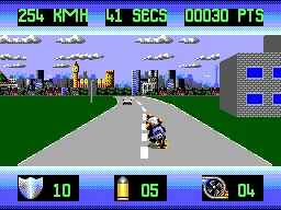OutRun Europa gameplay screenshot on Game Gear