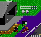 Paperboy gameplay screenshot on Game Gear