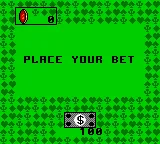 Poker Face Paul's Poker gameplay screenshot on Game Gear