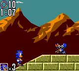 Sonic the Hedgehog 2 gameplay screenshot on Game Gear