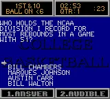 Sports Trivia: Championship Edition gameplay screenshot on Game Gear