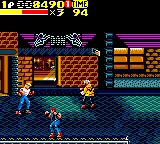 Streets of Rage 2 gameplay screenshot on Game Gear
