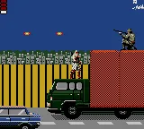 The G.G. Shinobi gameplay screenshot on Game Gear
