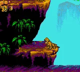 The Lion King gameplay screenshot on Game Gear