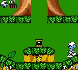 The Smurfs gameplay screenshot on Game Gear
