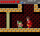 Wonder Boy: The Dragon's Trap gameplay screenshot on Game Gear