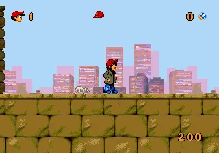 A Dinosaur's Tale gameplay screenshot on Genesis