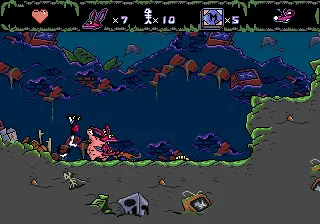 Aaahh!!! Real Monsters gameplay screenshot on Genesis