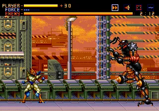Alien Soldier gameplay screenshot on Genesis