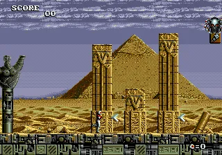 Atomic Runner gameplay screenshot on Genesis