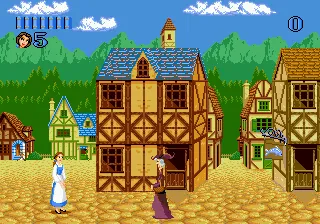 Beauty and the Beast: Belle's Quest gameplay screenshot on Genesis