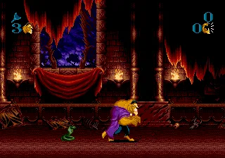 Beauty & The Beast: Roar of the Beast gameplay screenshot on Genesis