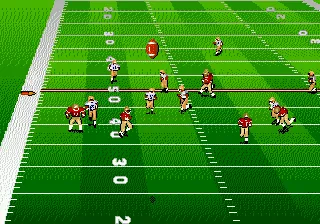 Bill Walsh College Football '95 gameplay screenshot on Genesis