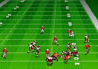 Bill Walsh College Football gameplay screenshot on Genesis