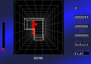 Blockout gameplay screenshot on Genesis